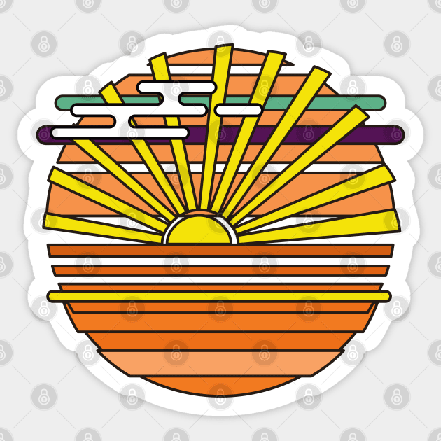 Sun Worshiper Sticker by urrin DESIGN